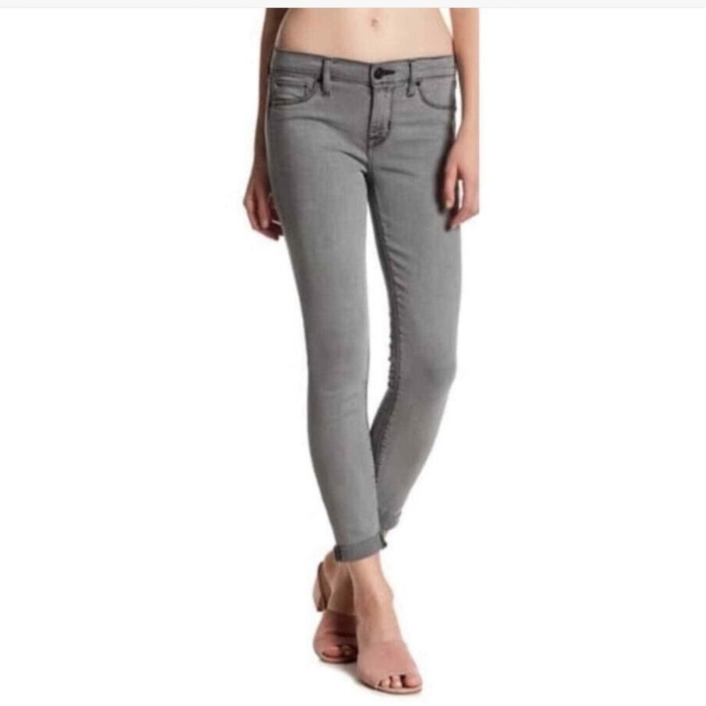 Hudson Harkin Crop Super Skinny Stretch CuffedJeqn in Demu Wash (Gray)